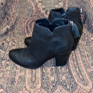 Black Leather Booties